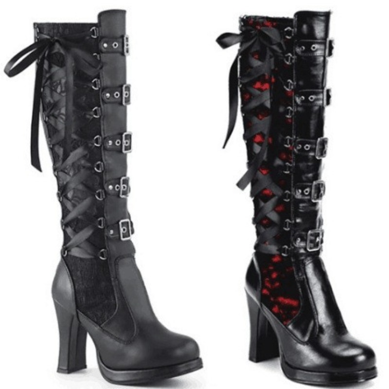 Punk Gothic Style Women's Knee - đánh giá và giá Crossfit Lady