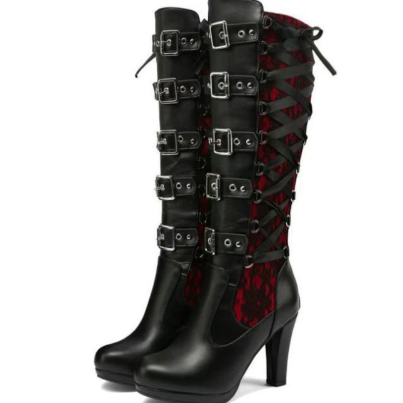 Punk Gothic Style Women's Knee - đánh giá và giá Crossfit Lady